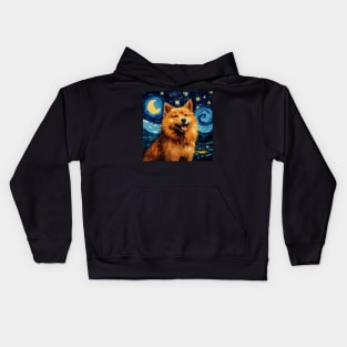 Finnish Spitz Painted Portrait Kids Hoodie